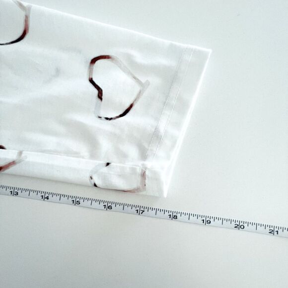 Misslook Womens Long Sleeve Quarter Zip Heart Print White Top Size 3XL - Picture 6 of 6